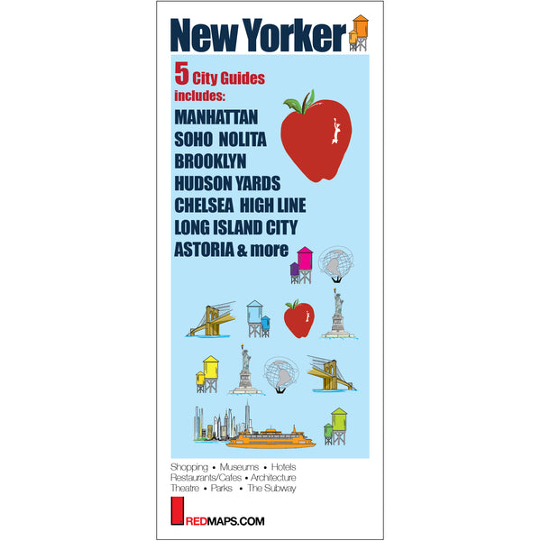 Set of 5 foldout maps to New YOrk CIty neighborhoods and popular attractions.