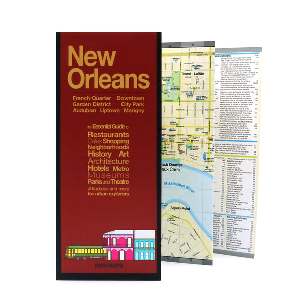 Foldout tourist map to New Orleans.