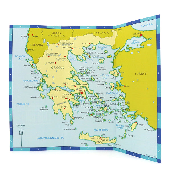 Map of Greece with major historic sites.