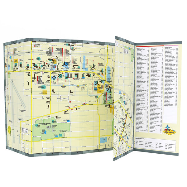 Las Vegas map showing the Strip and popular attractions.