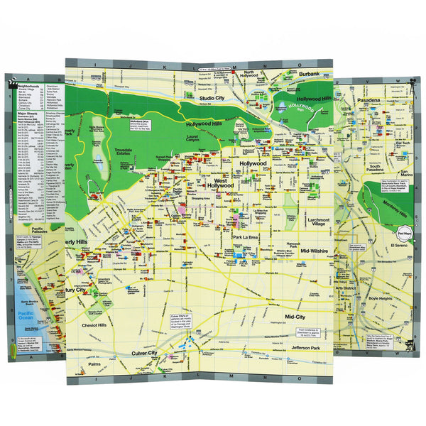 LOS ANGELES Neighborhoods Travel Map