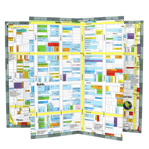 Soho Nolita NYC shopping map.