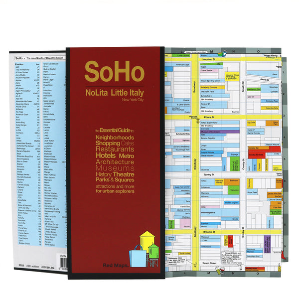 SoHo Nolita guide to shopping map.