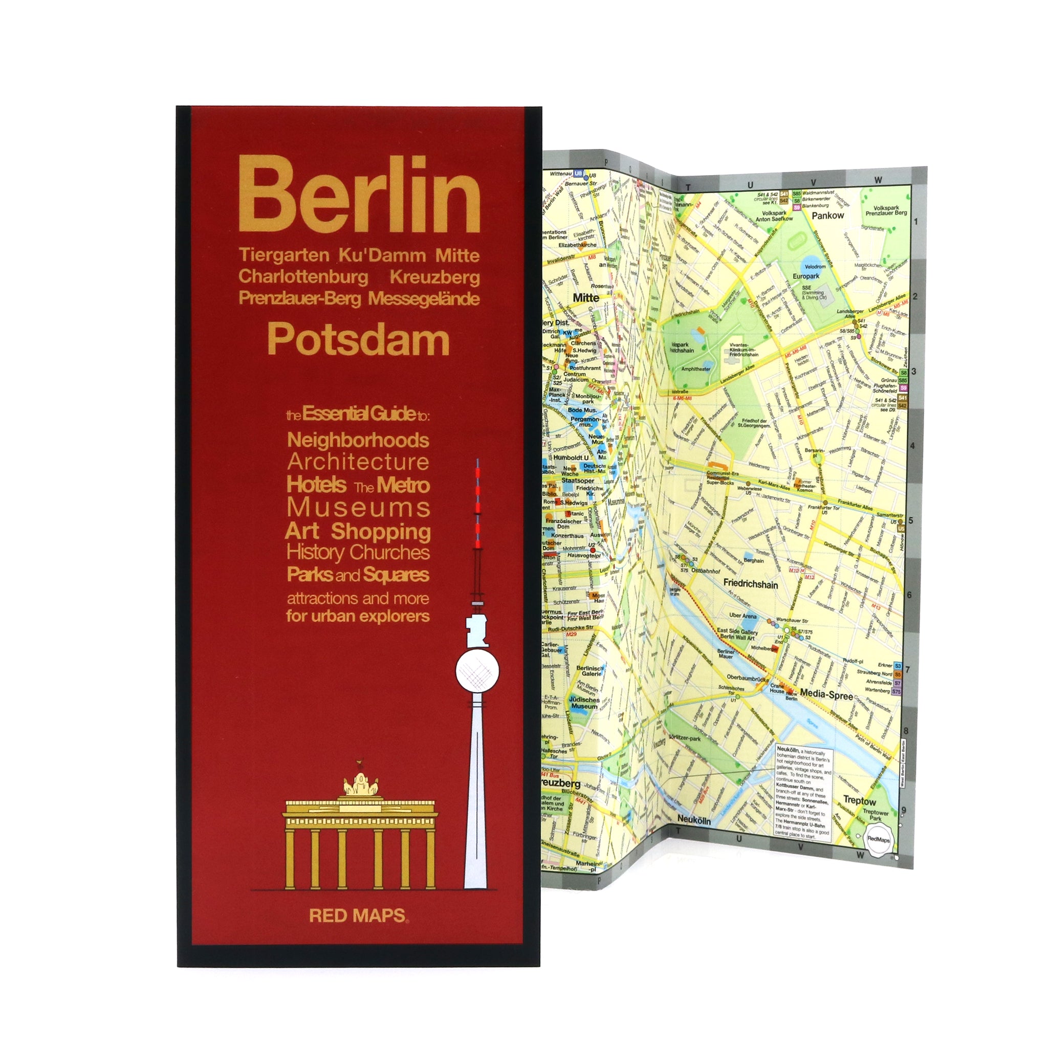 Berlin City Center Laminated Tourist Street Map | RED MAPS – Red Maps