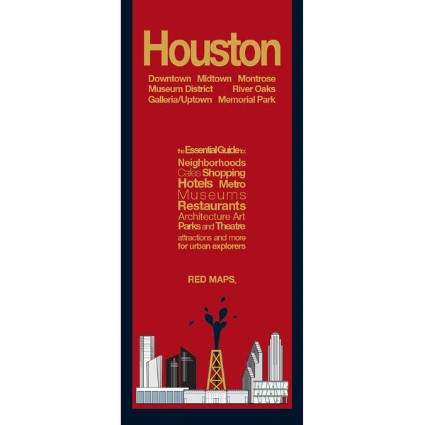 Foldout travel map to Houston, Texas.