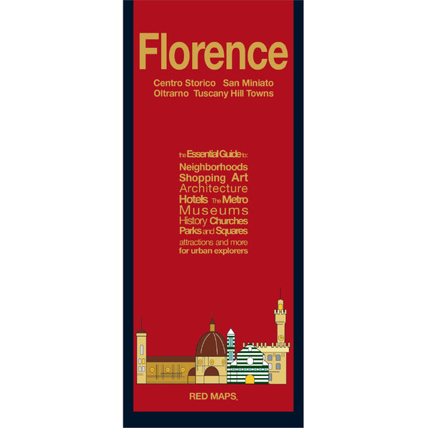Florence street map cover showing city center attractions and neighborhoods