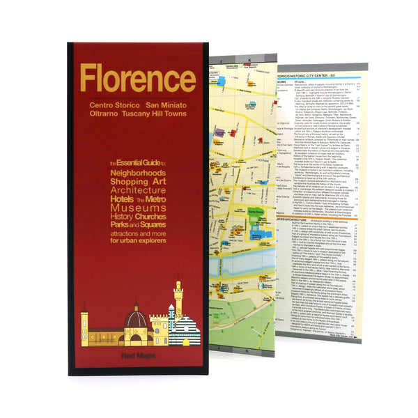 Florence tourist map showing most popular attractions