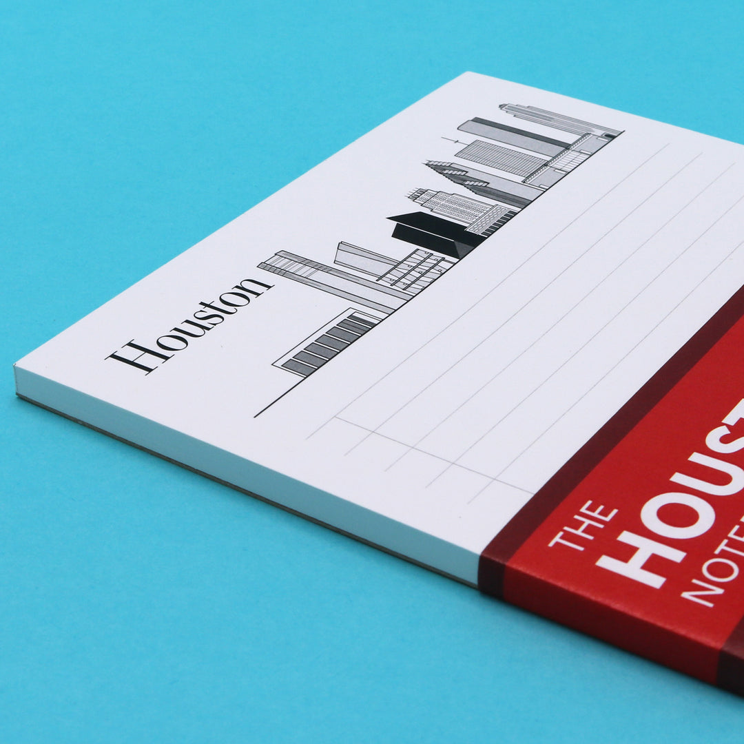 Houston Skyline and Landmarks Notepad | Red Maps