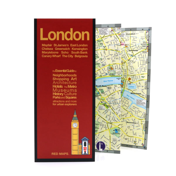 Tourist pocket map to London.