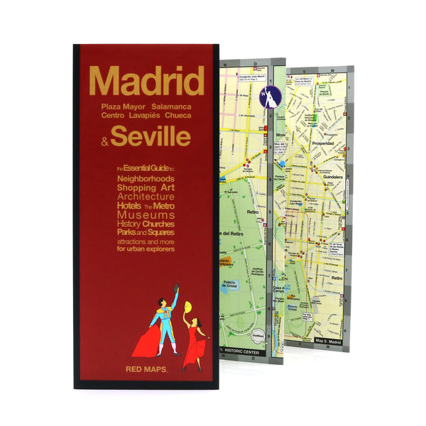 Travel map to Madrid, Spain.