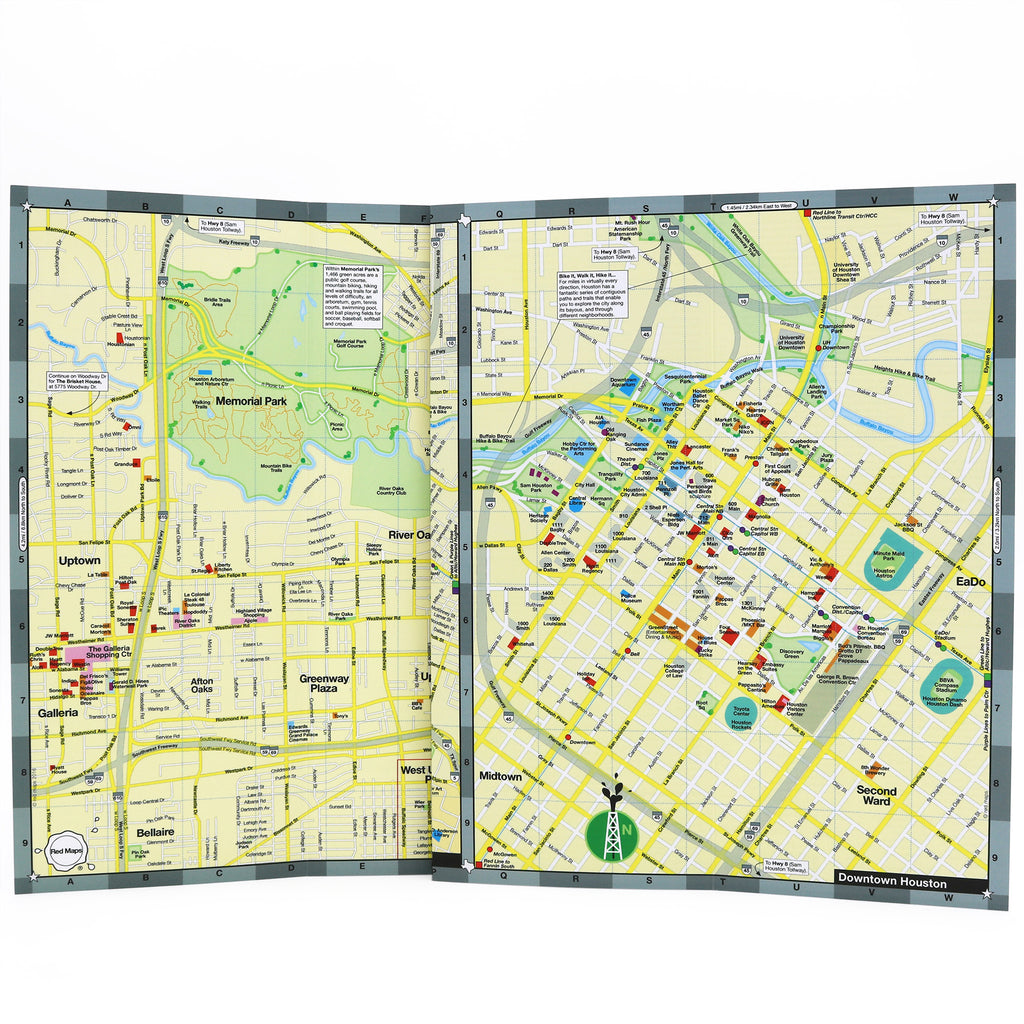 Houston City Center Foldout Travel Map | RED MAPS – Red Maps