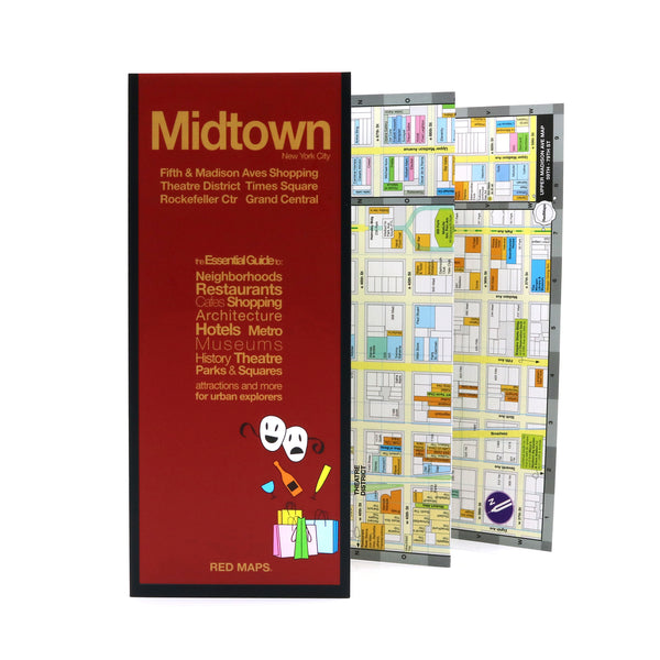 Shopping map of Midtown NYC stores and restaurants.