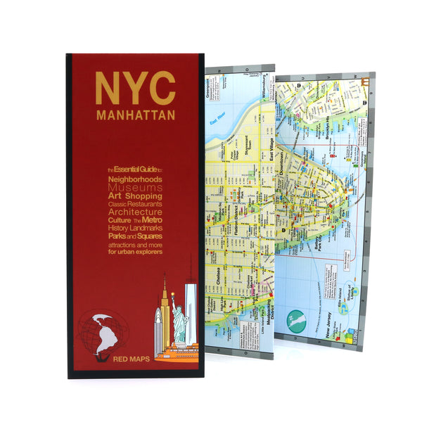 Manhattan foldout tourist street map.