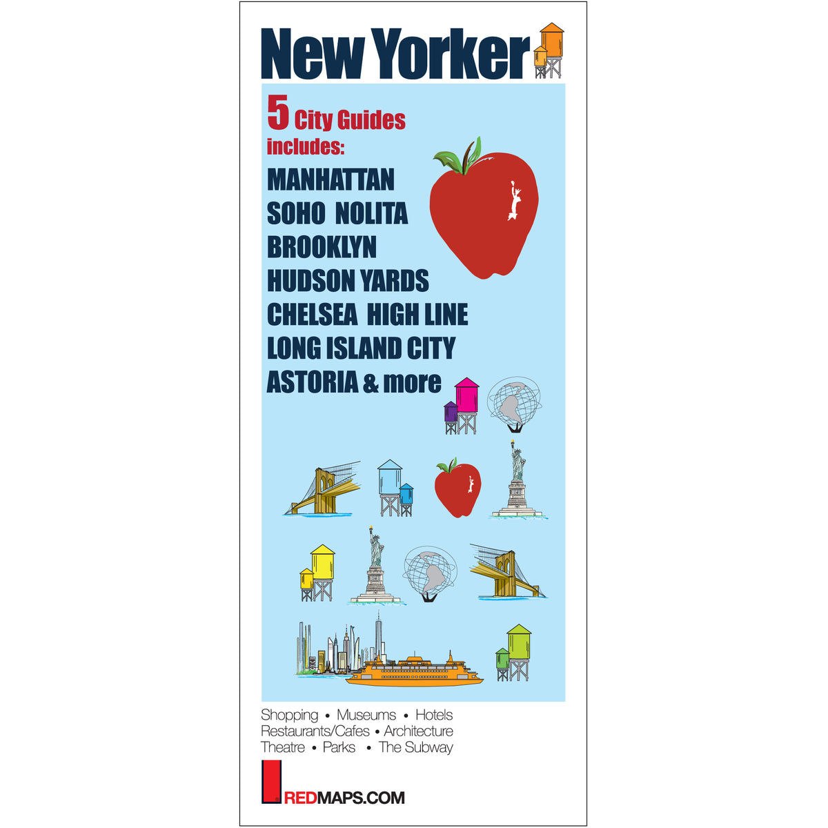 NYC Neighborhood Map Set: 5 Foldout Street Guides | RED MAPS – Red Maps