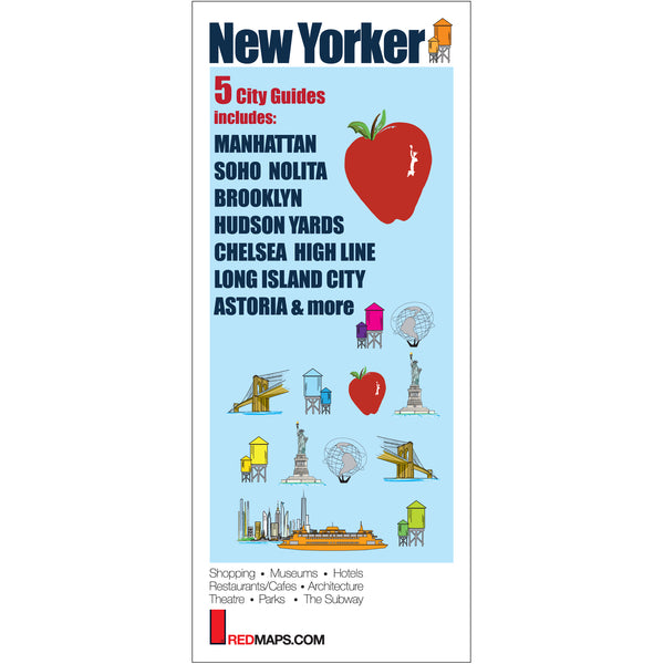 NYC neighborhood street maps — New Yorker 5-map set cover by Red Maps