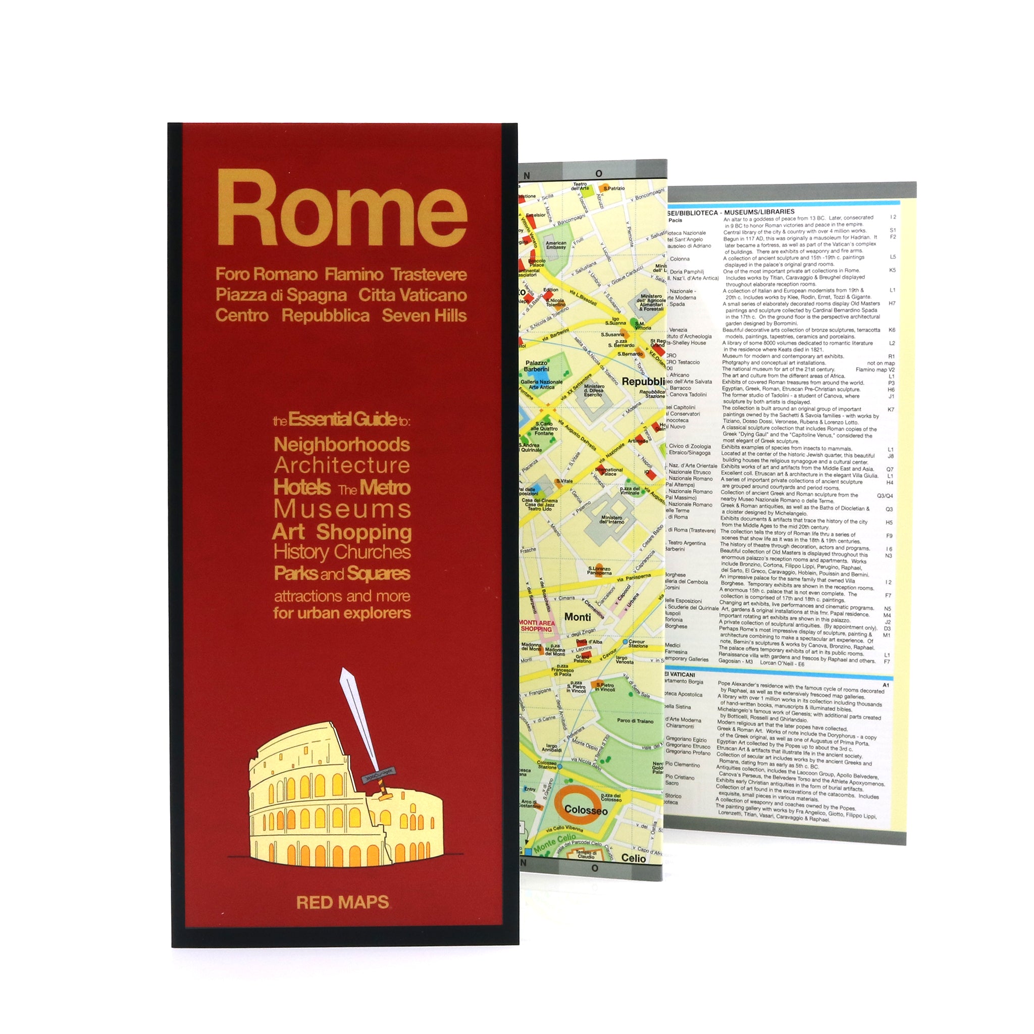 Rome City Guide Maps Poster Street Map Art Of Rome City In Italy