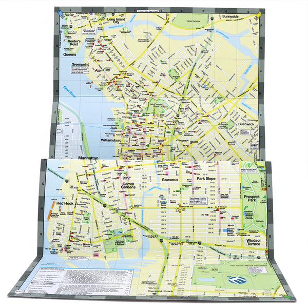 Brooklyn map showing popular attractions and restaurants.
