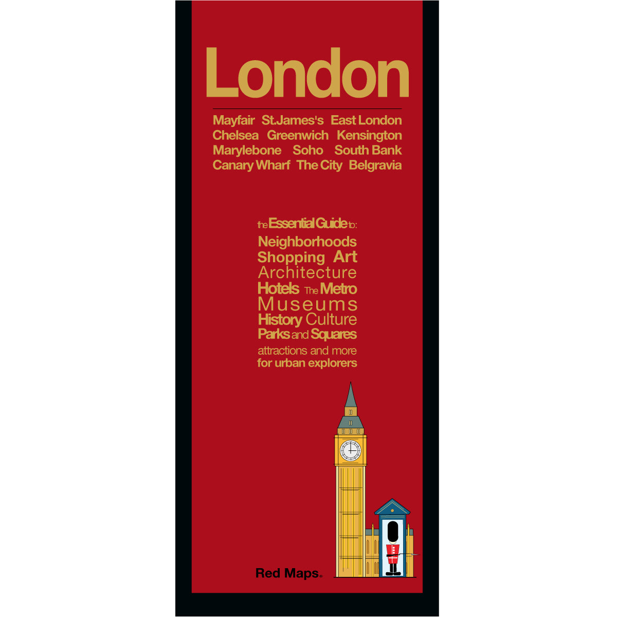 London city map with red colored cover.