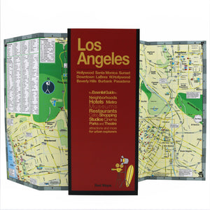 Street map of Los Angeles with popular attractions.