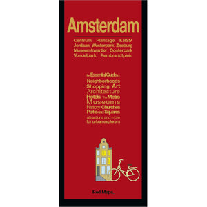 Amsterdam foldout map with a red colored cover.