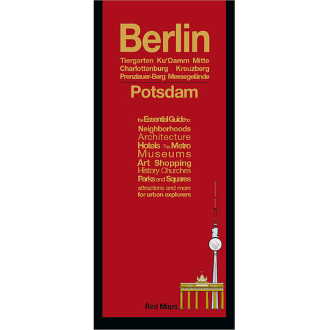 Berlin foldout map with a red colored cover.