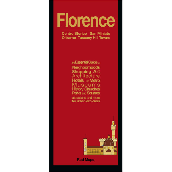 Florence city foldout map with a red colored cover.