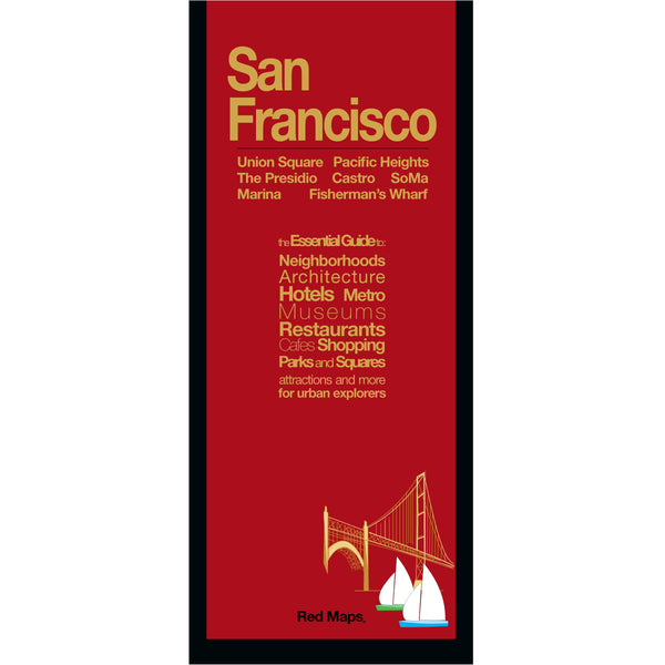 San Francisco foldout map with a red colored cover.