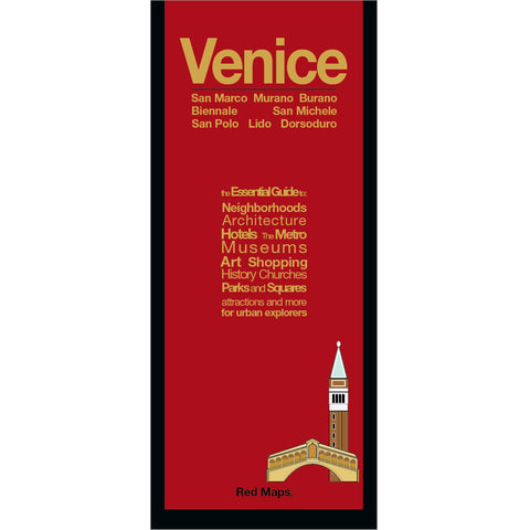 Venice foldout map with a red colored cover.