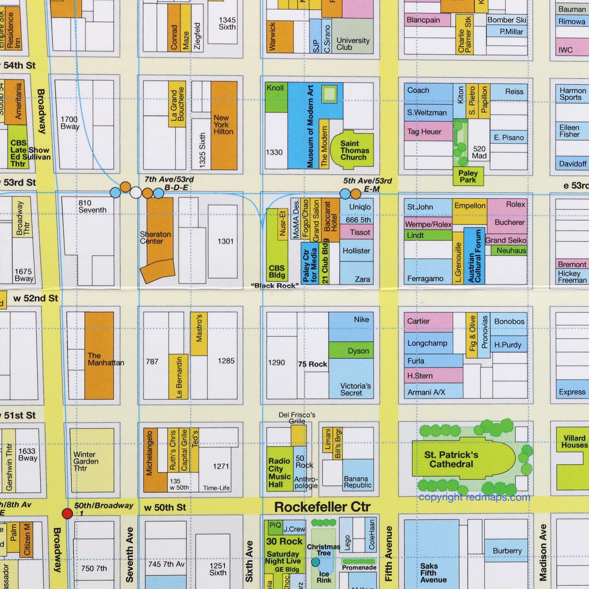 その他 New York Map of Midtown Manhattan Midtown Manhattan map - Ontheworldmap.com