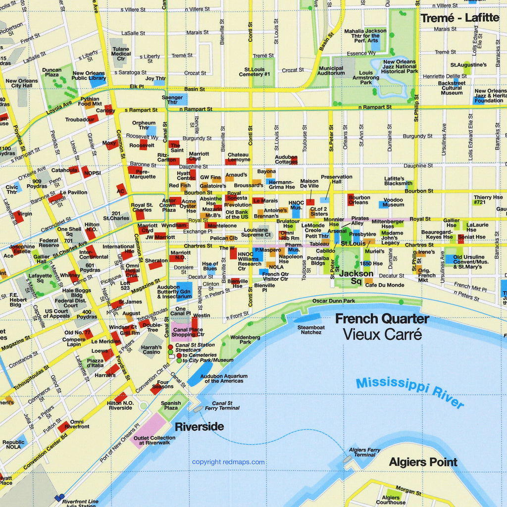 Tourist map of new orleans 60 photos