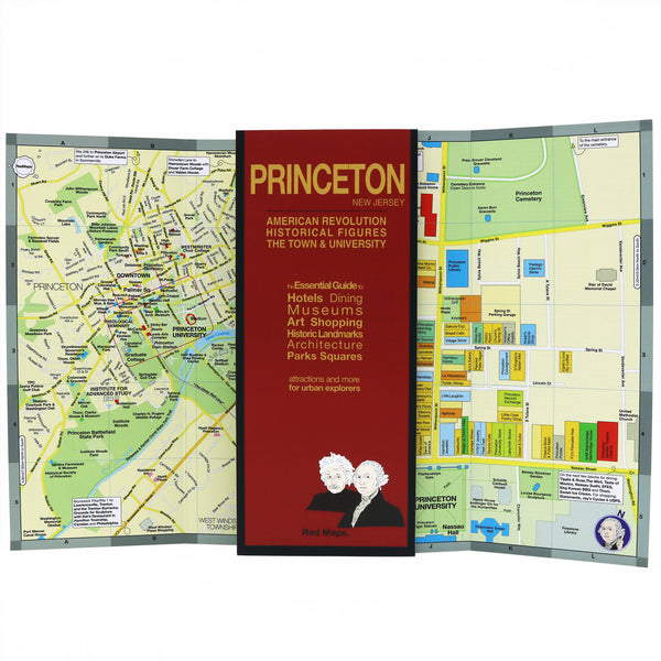 Princeton New Jersey map with restaurants, shopping and the university campus.
