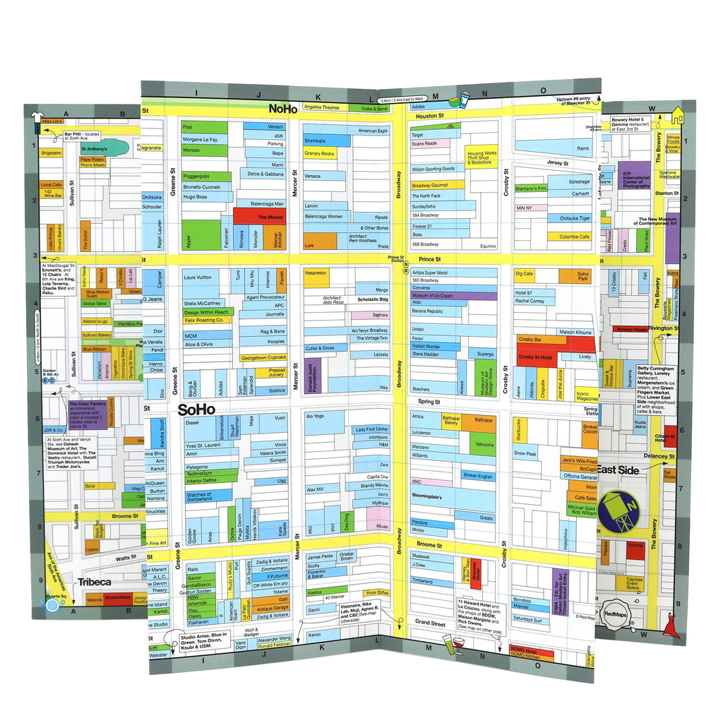 SoHo Nolita NYC Foldout Shopping Map | RED MAPS – Red Maps
